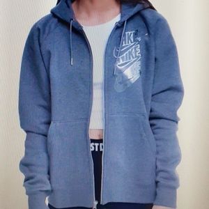 Nike Sportswear Shine Metallic Logo Zip-Up Hoodie Medium